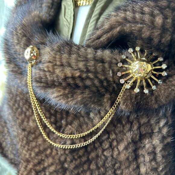 Unbranded Natural Brown Knitted Mink Stole Wrap Scarf - Picture 7 of 16